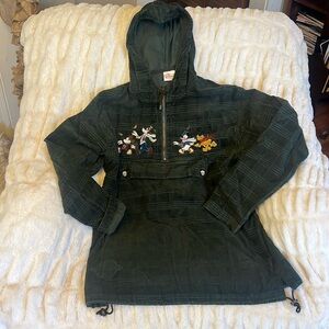 Disney Store corduroy hoodie size small Mickey, Pluto, Goofy and Donald Duck.